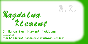 magdolna klement business card